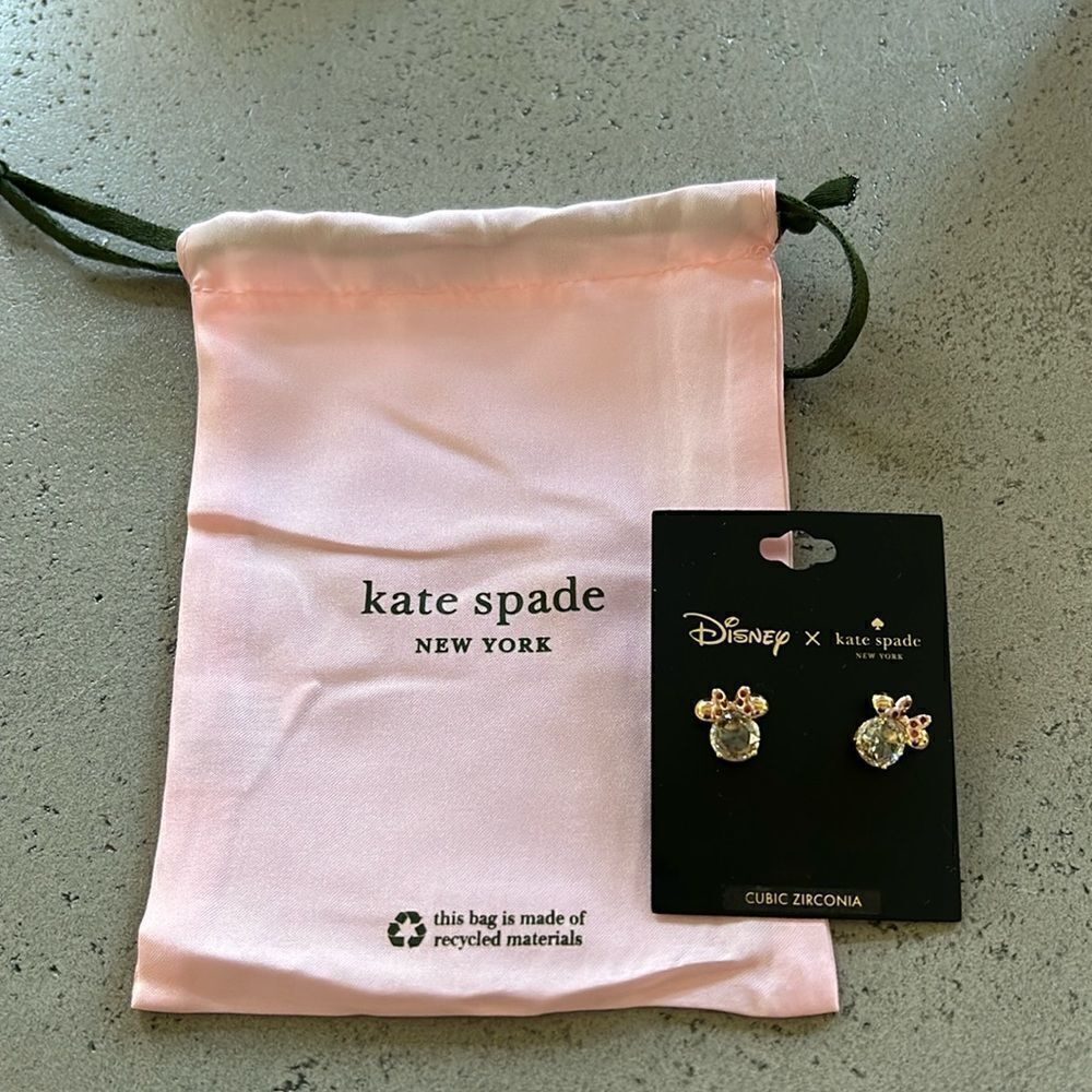 NWT Kate spade and Disney Minnie Mouse studs